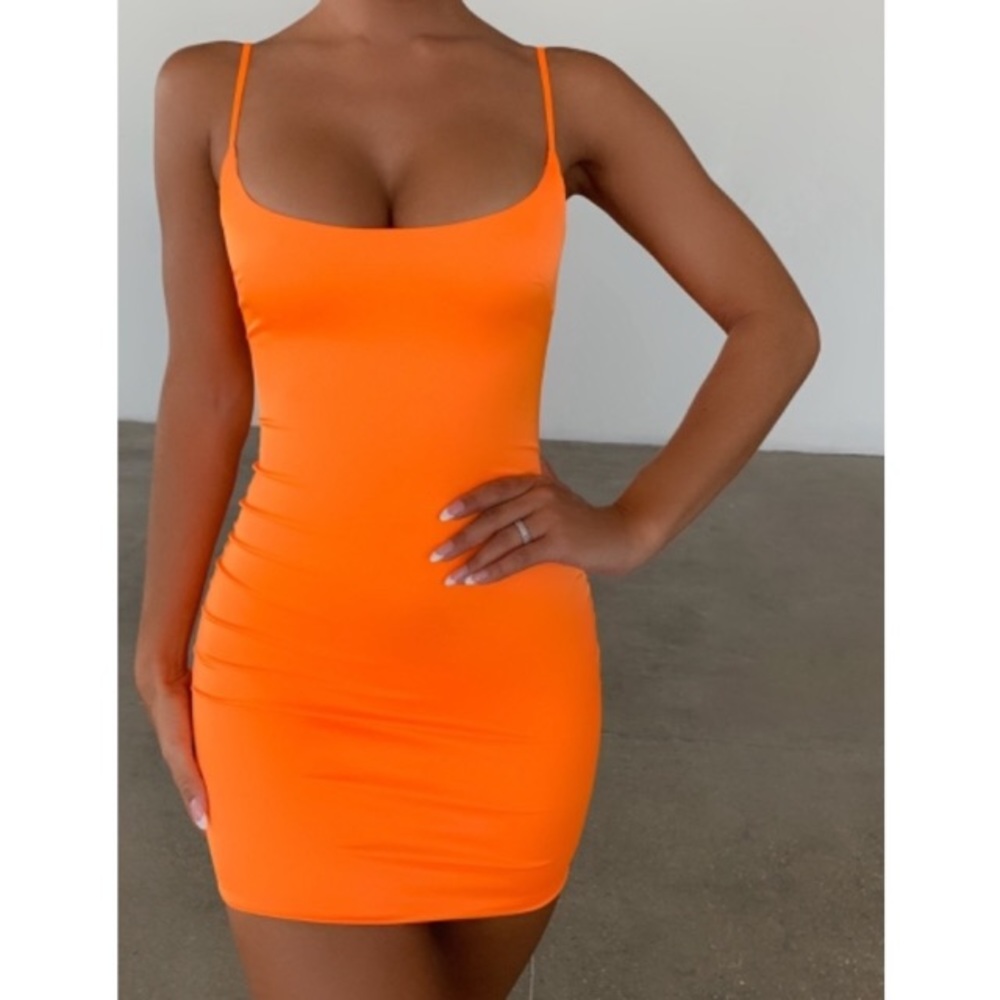 Oh Polly neon orange dress